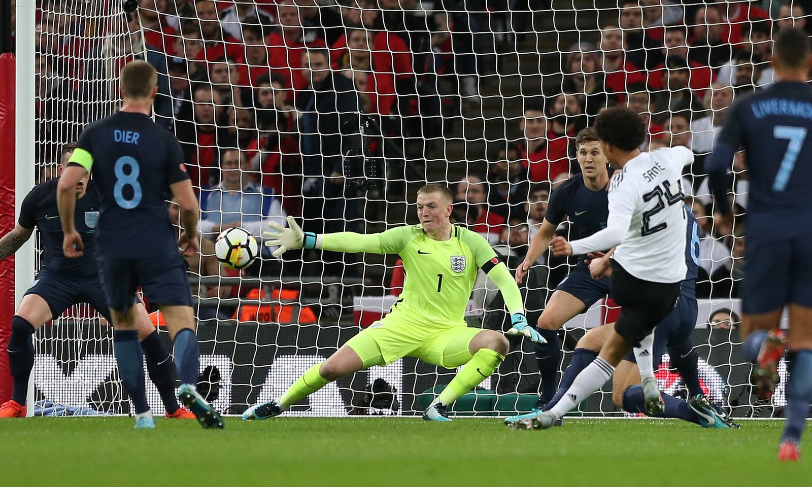 Pickford shines for England in goalless draw with Germany